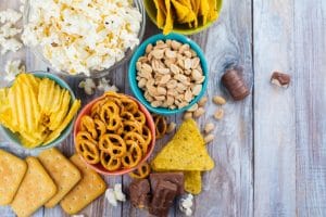 display of snack foods